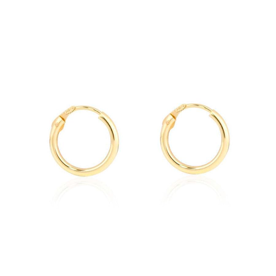 Damen & Kinder Creolen Hoop 12x1.5 mm Ohrstecker - Gelbgold 18 Karat (750)