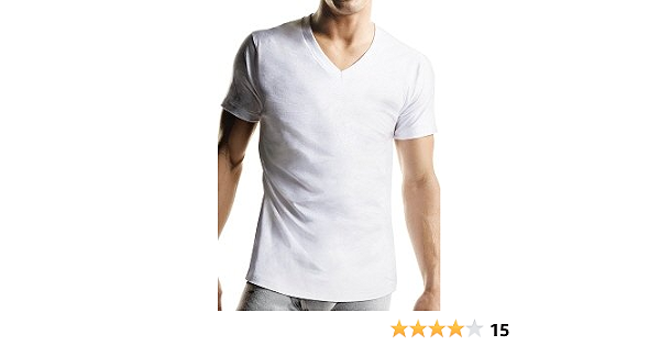 Mens Hanes White V Neck T 5 Pack, 3XL 