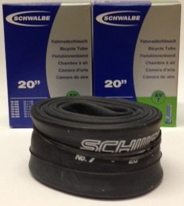 2 x Schwalbe 20" Shopper Bike 20x1.75 Inner Tubes With Schrader / Car Valves