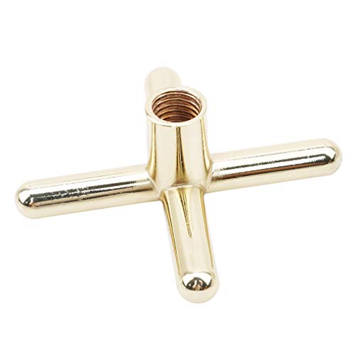 Yunzee Simple Style Anti-Slip Billiards Snooker Pool Cue Rest Bridge Head Holder Durable Pool Cue Snooker Accessory,Golden Metal Cross,Metal Copper Plating - Thumbnail 5