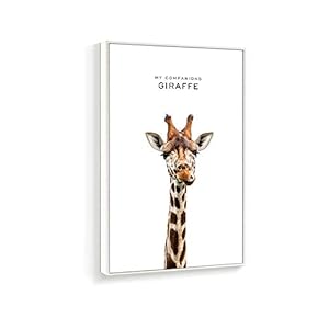 Framed Canvas Wall Art for Living Room, Bedroom Giraffe Canvas Prints for Home Decoration Ready to Hanging - 16x24 inches