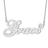 Grace Personalized Name Necklaces Silver Stainless