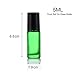 Elfenstall- 5pcs Thick 5ml(1/6oz) Roll on Glass Bottle Frosted Green for Essential Oil Empty Aromatherapy Perfume Bottle - Refillable w/Stainless Steel Roller Ball 3ml Pipette Dropper