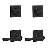 Lock Scout Straight Lever with Square Trim Keyed