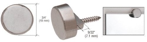 CRL Brushed Nickel Round Mirror Clips - Set by C.R. Laurence