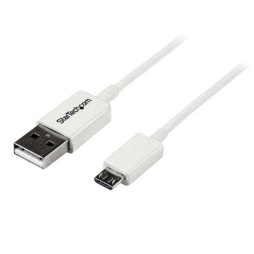 StarTech.com 0.5m White Micro USB Cable - A to Micro B - USB for Cellular Phone, Camera, Hard Drive