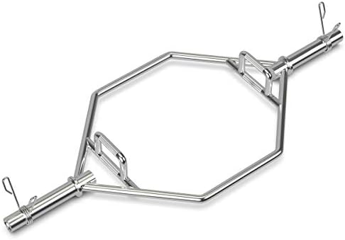 Goplus 56インチ 折りたたみ式 オリンピック六角バー ウェイトリフティング トラップバー 六角形 プッシュアップ用 プレス シュラッグ デッドリフトバー 人気 耐荷重800ポンド パワーリフティング ローレットハンドル付き