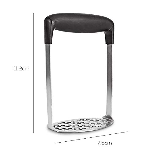 Potato Stainless Steel Smasher, Bosiwee Potato Masher Ergonomic Horizontal Handle Mash Fruit, Meat, Potatoe, Baby Food, Avocado, Bean, Vegetable
