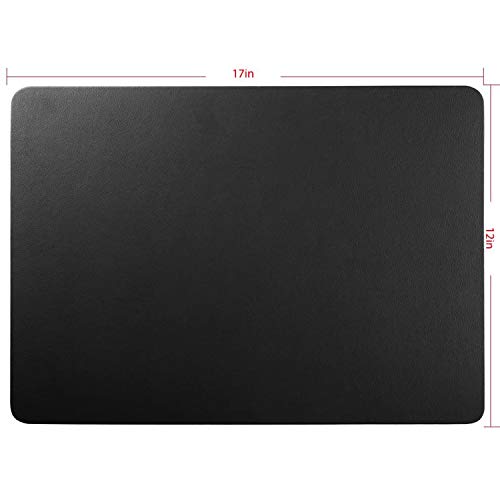 Black Leather Desk Pad Teather PU Leather Desk Mouse Mat Blotters