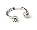 16G Crystals 3mm Ball 10mm Circular Horseshoe Labret Eyebrow Lip Ring Body Piercings Bent Jewellery