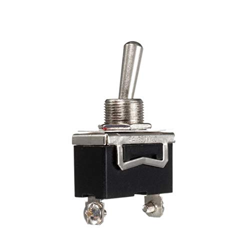 5/10pcs Toggle Switch Heavy Duty 20A 125V SPST 2 Terminal ON/OFF for Car Boat ATV - (Color: 10pcs)