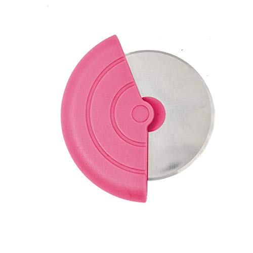 KITCHEN DETAILS 2Pk Premium Stainless Steel Easy to Clean Pizza Cutter Wheel Slicer w BPA Free Silicone Handle & a Traditional Premium Stainless Steel Pizza Cutter Wheel Slicer w Long Handle (Pink) - Thumbnail 6