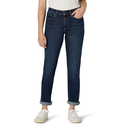 Amazon Essentials Women's Women's Low Stretch Mid-Rise Boyfriend Crop Jean, Dar…