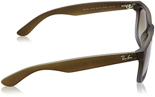 Ray-Ban RB4165 Square Non-Polarized Sunglasses,Brown On Grey, 55mm
