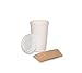 20oz Hot Paper Cups with Lids and Sleeves 50 Pack (white)