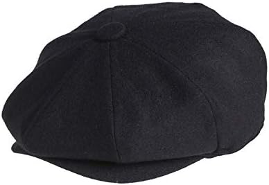 PEAKY BLINDERS 8 Piece 'Newsboy' Style Flat Cap -100% Lightweight Wool Summer Version