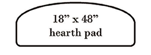 The Blue Rooster - Hearth Rug Front Round 18"x48" Fireplace and Chiminea Floor Protector
