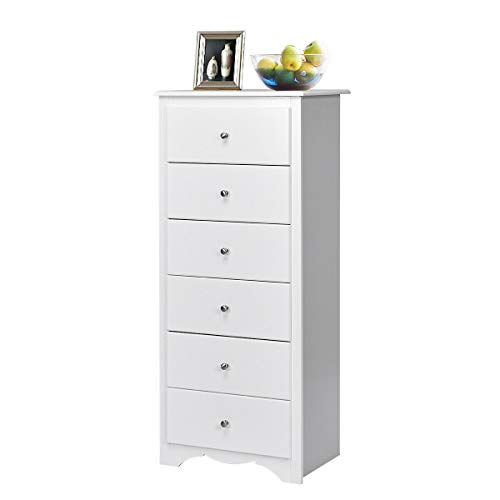 Amazon Com Elegant White 6 Drawer Chest Dresser Clothes