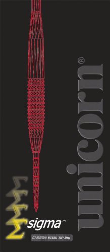 Unicorn Sigma Super Pro Carbon Steel Tip Darts, 25-Gram