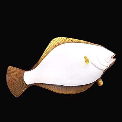 ARTIBETTER European Flounder Sea Animals Figure Plastic Fish Figurines