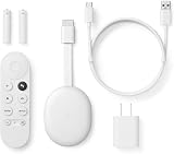 Google Chromecast 4K HDR with Google TV & Voice Remote Snow A view 5