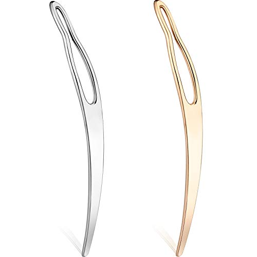 Dreadlock Tool Interlocking Tool for Locs, Easyloc Hair Tool for Dreadlocks, Interlocks or Sisterlocks, Tightening Accessory for Small Starting and Maintaining Your Locs (2 Pieces, Rose Gold, Silver)