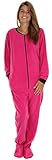 PajamaMania Women’s Adult Fleece Footed Onesie Pajama Jumpsuit