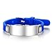 Lam Hub Fong Medical Bracelets for Women Men Adjustable Sport Medical ID Bracelets Personalized Silicone Medical ID Bracelets for Men Women Boys Girls (Blue)