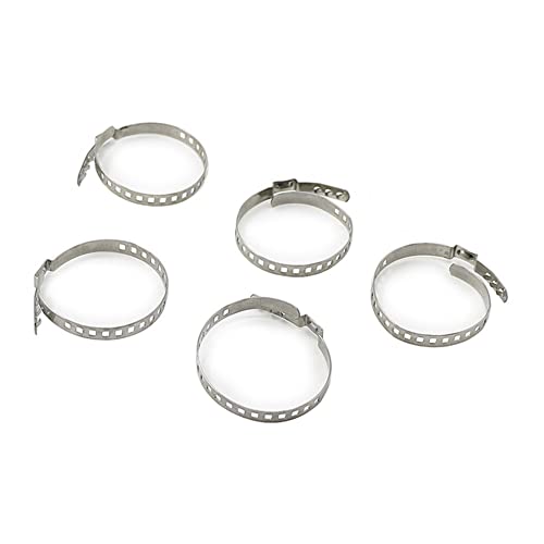 10 Pcs Car Stainless Steel Crimp Clamps - CV Joint Starter Clamps - Large/Small Kits with Universal Adjustable Shaft