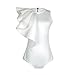 ELINKMALL Women's Petal Stretch Lace up Tank Leotard Bodysuit Jumpsuit