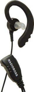 Air Hook Earpiece with PTT - Kenwood 2-Pin Connector