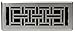 Decor Grates AJH412-NKL Oriental Floor Register, 4x12 Inches, Brushed Nickel