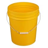Seachoice 90120 5-Gallon Plastic Bucket with Metal Handle Yellow