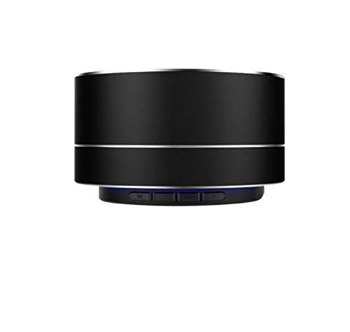 Metal Bluetooth Speaker for Huawei P Smart+ 2019 Smartphone USB Port TF Card Auxiliary Speaker Micro Mini (Black)