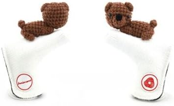 Amimono Bear Putter Golf Head Cover, White/Brown