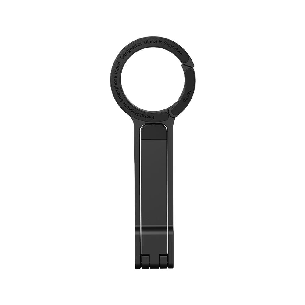 Ulanzi MA30 Mini Smartphone-Stativ magnetisch – Mag Safe Halterung – faltbar – tragbares Tischstativ – mit Karabiner – Schwarz 2