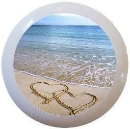 Ocean Heart Love Ceramic Knobs Pulls Kitchen Drawer Cabinet Vanity Closet 200