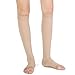 TOFLY® Compression Stockings (Pair), Grade Firm Support 20-30mmHg, Opaque, Unisex, Open Toe Knee High Compression Socks for Varicose Veins, Edema, Shin Splints, Nursing, Travel, Beige XXL