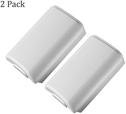 Diageng Wireless Controller AA Battery Back Cover Pack Case Shell for Xbox 360 Controller-2 Packs White