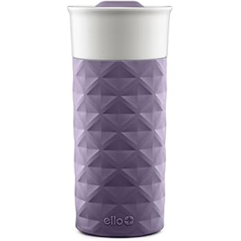 Ello Ogden Ceramic Travel Mug with Friction-Fit Lid |16 oz | Deep Purple