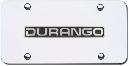 Au-Tomotive Gold DURNCC Dodge Durango "Durango Logo" Chrome License Plate