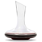 Americanflat Decanter - 1500ml (50oz) Lead-Free Glass Wine Decanter 100% Hand Blown Wine Aerator