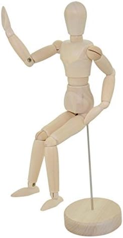 YazyCraft Wooden Male Manikin - Sectioned Full Body Artist Mannequin