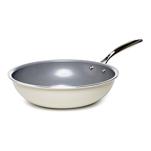 Goodful Ceramic Nonstick Wok, Dishwasher Safe Pots and Pans, Comfort