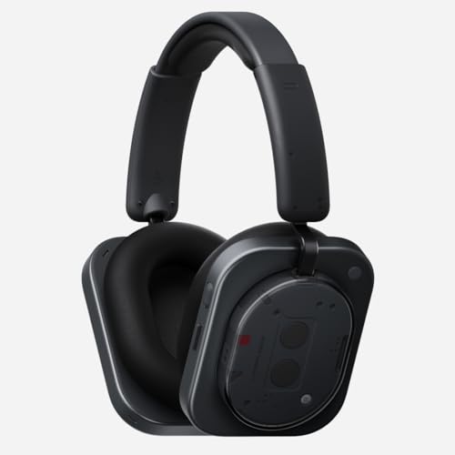 Nothing Headphone (1) Cuffie Wireless Over Ear con Cancellazione Attiva del Rumore, fino a 80h Autonomia, Hi-Res, Spatial Audio, Resistenti all’Acqua – Nero