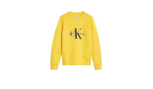 Calvin Klein Sudadera MonogramTerry Amarillo Niño 6 Amarillo: Amazon.es:  Ropa
