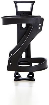 Bike Water Bottle Holder - Water bottle cage for road or mountain bicycle - Nylon plastic cage and mount under seat (Black)
