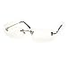 Clear Lens Glasses With Bifocal Reading Lens Rimless Rectangular Frame