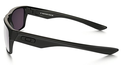 Oakley Men's Twoface Non-Polarized Iridium Square Sunglasses, Matte Black with Chrome Iridium, 60 mm