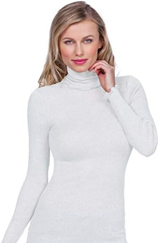 EGI Luxury Wool Silk Turtleneck Long Sleeve Top. Proudly Made in Italy.
